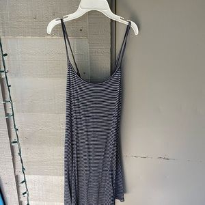 brandy Melville striped navy blue simple dress
